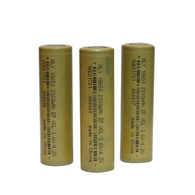 Litio Ion Battery 3.6V 2000mAh di densità di alta energia 18650 per gli strumenti di giardino