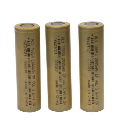 Batteria dei cicli 2000mah 18650 del litio 500 di tasso alto 3,6 V per gli strumenti elettrici