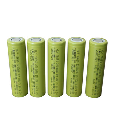 UN38.3 litio cilindrico Ion Battery 2200mah 18650 della batteria 3.6V delle cellule di tasso alto 18650