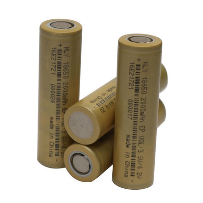 Alto Rate Rechargeable Li Ion Battery cilindrico 2000mAh 18650 RoHS per gli strumenti elettrici