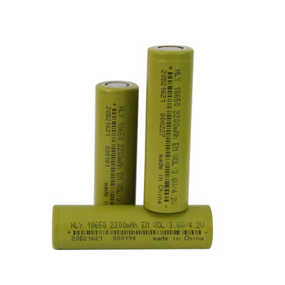 Alta batteria 2200mah di sicurezza 18650 una batteria al litio cilindrica 0.5C di 500 volte
