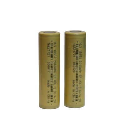 3.6V 2000mAh 18650 Li Ion Rechargeable Solar Battery Cell per prodotti elettronici di consumo