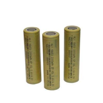 3.6V 2000mAh 18650 Li Ion Rechargeable Solar Battery Cell per prodotti elettronici di consumo